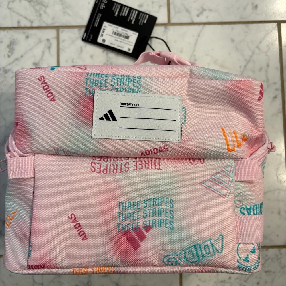 MATCHING SET Adidas Affiliate Lunchbox & 18in Backpack W/ Laptop Sleeve Pink - Picture 6 of 9
